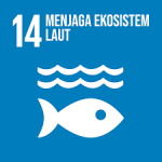 Ikon SDGs 14 Menjaga ekosistem laut