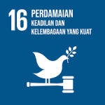 Ikon SDGs 16 Perdamaian keadilan dan kelembagaan yang kuat