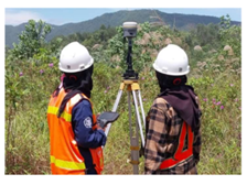 Pembuatan Titik Patok Di Clearing Area 1